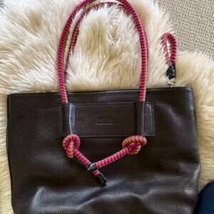 Mecha Mendez Basket Leather Tote Bag Bataraza